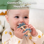 Haakaa Silicone Baby Teether Toy - Nipple-Shaped End for Gum Massage and Self-Brushing Training, Sky Blue Color
