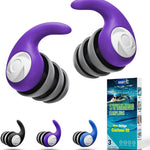 Waterproof Swimming Ear Plugs for Adults Kids, 3 Pairs Reusable Silicone | Reusable swim earplugs for pools, surfing, diving, showering and water sports, Keep Water Out and Ear Protection