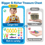 Funscape Kids Pool Diving Toy, Large Treasure Chest Water Dive Pool Games | Toddler Swimming Diving Game w/ Box Keys Gems Fish, Fun Bathtub Summer Beach Party Gifts 3 4 5 6 7 8 10 12 Year Old Boy Girl