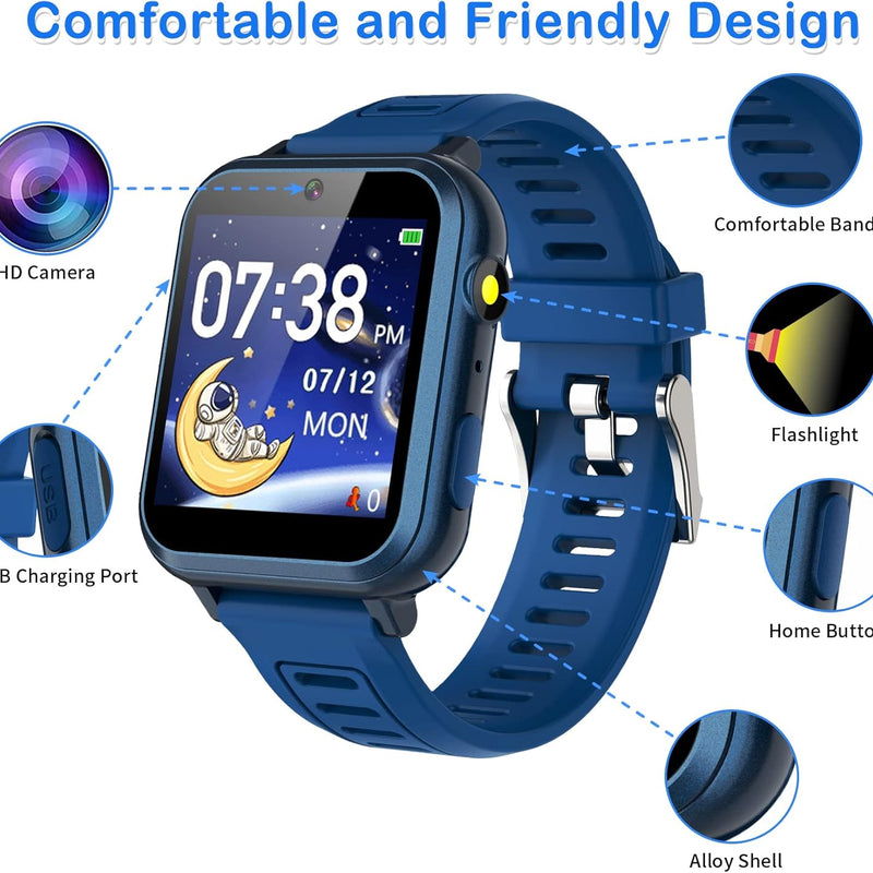 Phyulls Smart Watch for Kids with 39 Games, Camera, and Music Player