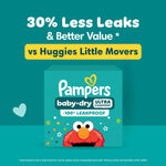 Pampers Diapers - Baby Dry - Size 6, 144 Count, Absorbent Disposable Infant Diaper (Packaging May Vary)