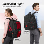 YOREPEK Large Laptop Backpack for Men, Heavy Duty Travel Backpack Carry On Flight Approved, 17 Inch College Work Bookbag, Water Resistant Business Backpack for Men Women, mochilas para hombres