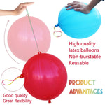 30Pcs Punch Balloons - Heavy Duty Party Favors for Kids with Rubber Band Handle