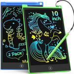 TECJOE 10 Inch 2 Pack LCD Writing Tablet, Colorful Doodle Board Drawing Tablet for Kids, No Mess Toddler Travel Learning Toys, Christmas Birthday Gifts for 3 4 5 6 7 8 Year Old Boys Girls Preschooler