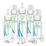 Dr. Brown's Natural Flow Anti-Colic Options+ Narrow Baby Bottle Gift Set with Advantage Pacifier & Bottle Travel Caps, 0m+