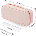 YOKUMA Pencil Case,Large Capacity Pencil Pouch,Aesthetic Zipper Pencil Box, Back to School Supplies for College Student Teen Adults,Travel Essentials,Electronic Cable Organize