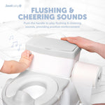 Jool Baby Real Feel 2-in-1 Potty with Wipes Storage, Flushing Sounds & Disposable Liners - Realistic Toilet - Easy to Clean & Assemble (Gray)