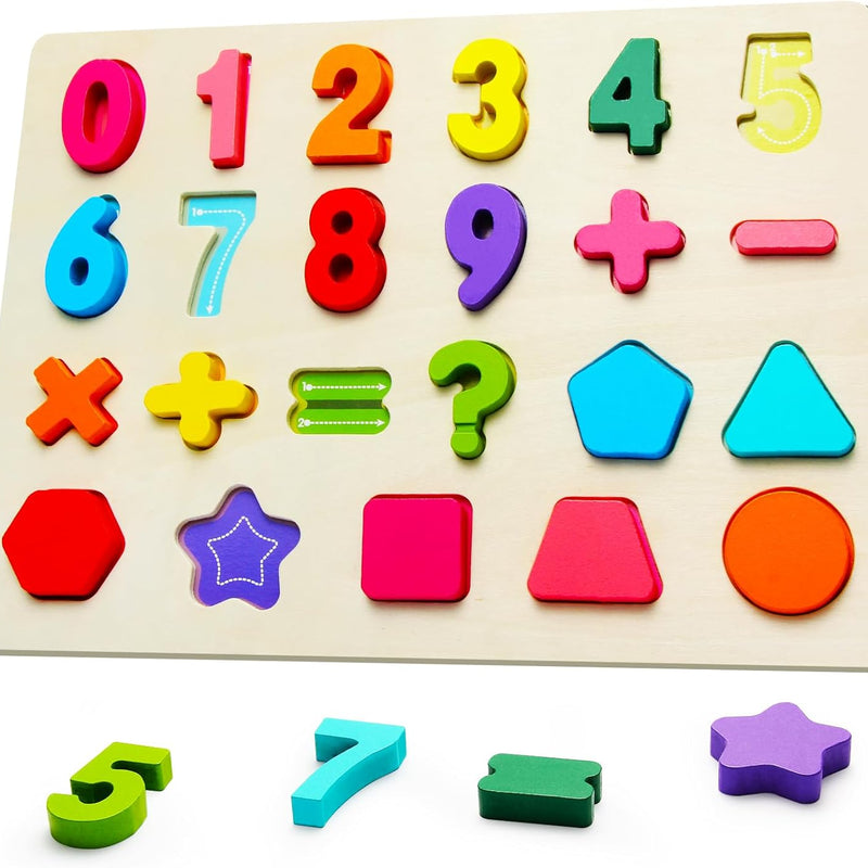 Wooden ABC Alphabet Puzzle for Preschool Learning Activities and Toddler Education