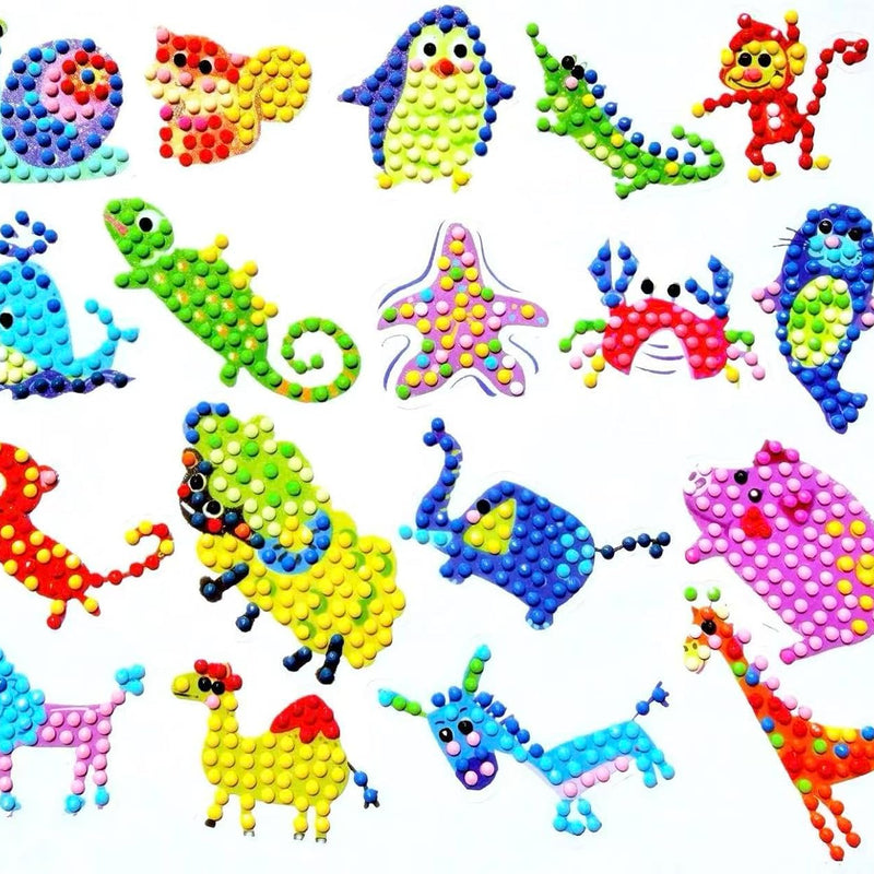 Diamond Art Kits for Kids & Girls & Boys, Arts & Crafts for Kids Ages 4-8,Craft Kits for Ages 8-12, Mosaics Bead Art,Painting Kits,Princess Gem Art Kits for Grils Boy Birthday Party Gift Toy