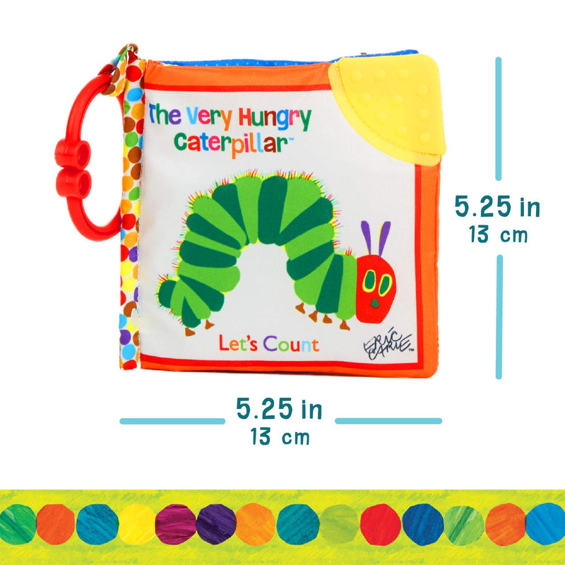 Very Hungry Caterpillar soft book for babies, 5.25x5.25 inch, BPA free, crinkle and teether toy