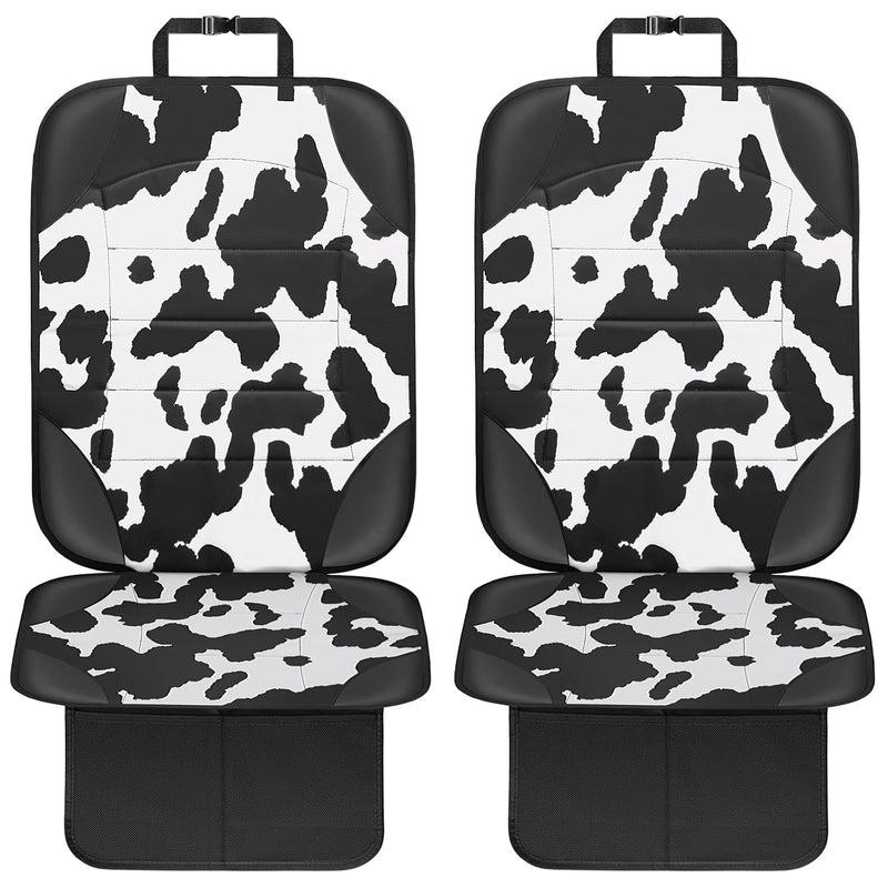 Car Seat Protector for Child Seat Cushion for Leather and Fabric Seats, 2 Mesh Pockets, Non-Slip Backing, Carseat Protectors for Vehicles, Baby, Pets (2 Pack)
