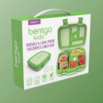 Bentgo Kids Bento-Style 5-Compartment Leak-Proof Lunch Box - Just-Right Portions for Ages 3 to 7, Durable, Drop-Proof, Dishwasher Safe, PFAS & BPA-Free & Made with Food-Safe Materials (Green)