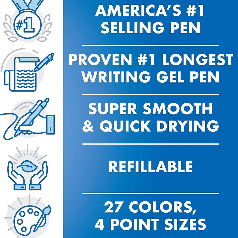 Pilot G2 Premium Gel Pen Convenience Pack, Retractable, Fine 0.7 mm, Blue Ink, Blue Barrel, 36/Pack