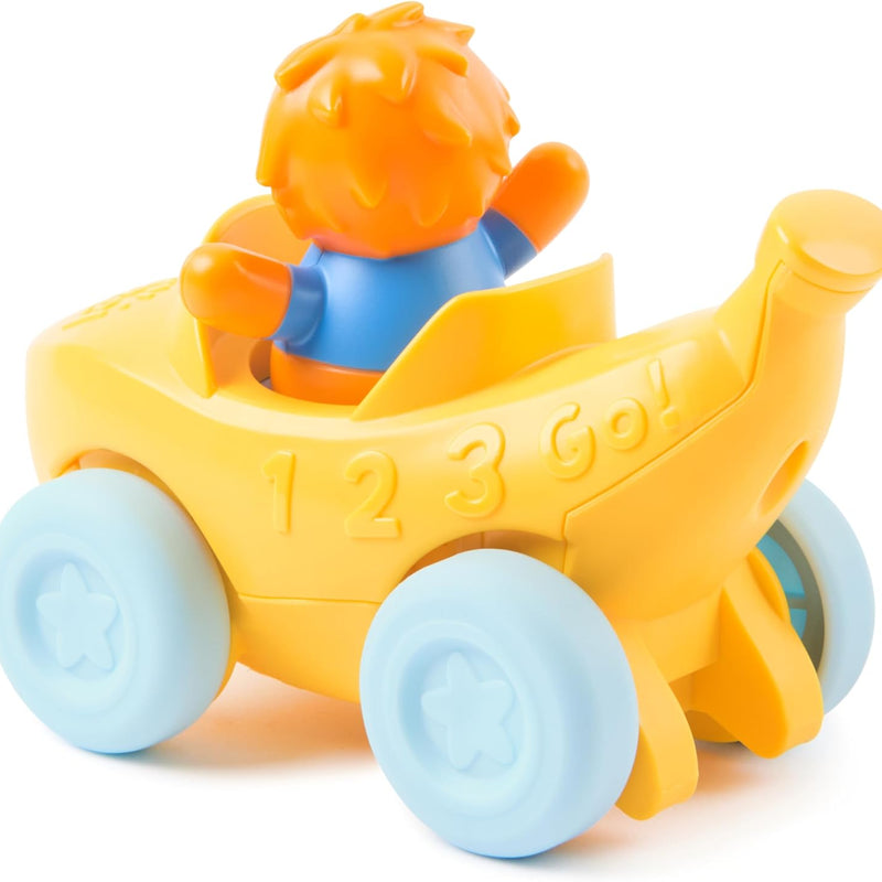 Ms. Rachel Herbie's 1-2-3 Roll! Toy Car with Click-in Figure & Pull Back Action, for Toddlers 1-3Y+