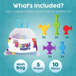 BUNMO Bath Toys Suction - Connect, Build, Create - Toddler Sensory Toys - Fine Motor Skills