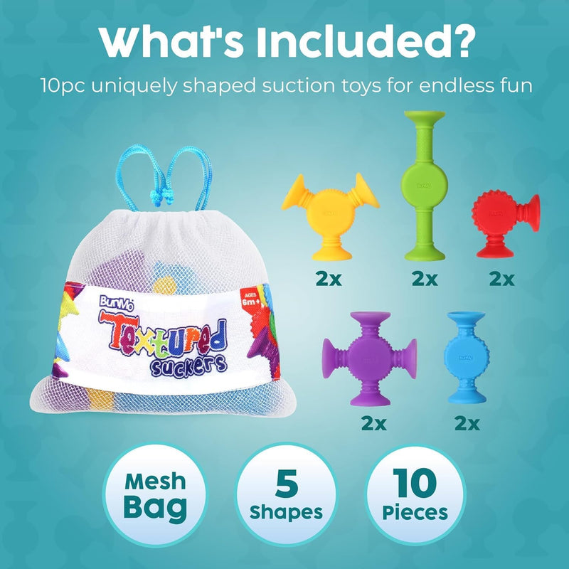BUNMO Bath Toys Suction - Connect, Build, Create - Toddler Sensory Toys - Fine Motor Skills