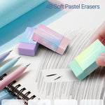 Four Candies Cute Mechanical Pencil Set, 0.7mm Medium Point, 6-Count Pack | 360 HB/2B Leads, 3 Erasers, 9 Eraser Refills, Storage Case, Triangular Grip, for Everyday Homework & Journal