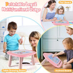 smasiagon magnetic drawing board for kids toddler toys 1-2 year old girl portable doodle pad