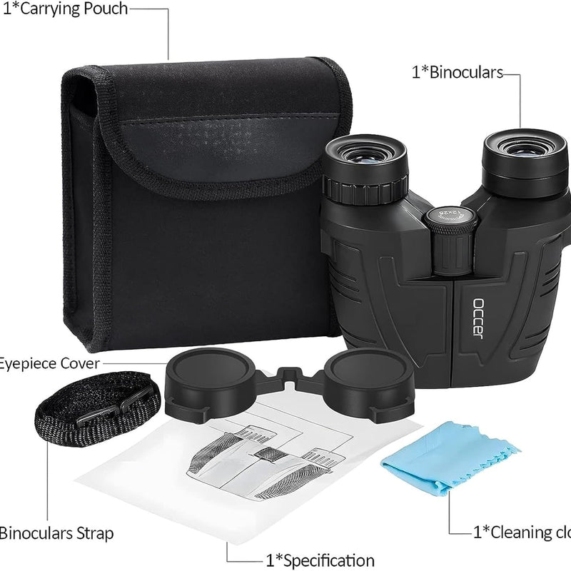 Occer 12x25 Compact Waterproof Binoculars for Adults and Kids