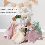 Baby Bear Security Blanket Soft Minky Baby Lovey Plush Unisex Lovie Gift for Toddlers and Infants
