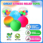 6 Set Squishy Sensory Stress Squeezing Balls forAdults: Best Calming Tool to Relieve Anxiety, Vent Mood and Improve Focus, Easter Basket Stuffers for Kids, Goodie Bag Stuffers
