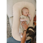 Konssy 2 Pack Muslin Baby Lounger Covers, Covers Only, 30.7" x 20" | 100% Cotton, Soft & Breathable, Baby Nest Slipcover, Envelope Closure, Pre-Washed for Lasting Fit (Brown,Wheat)