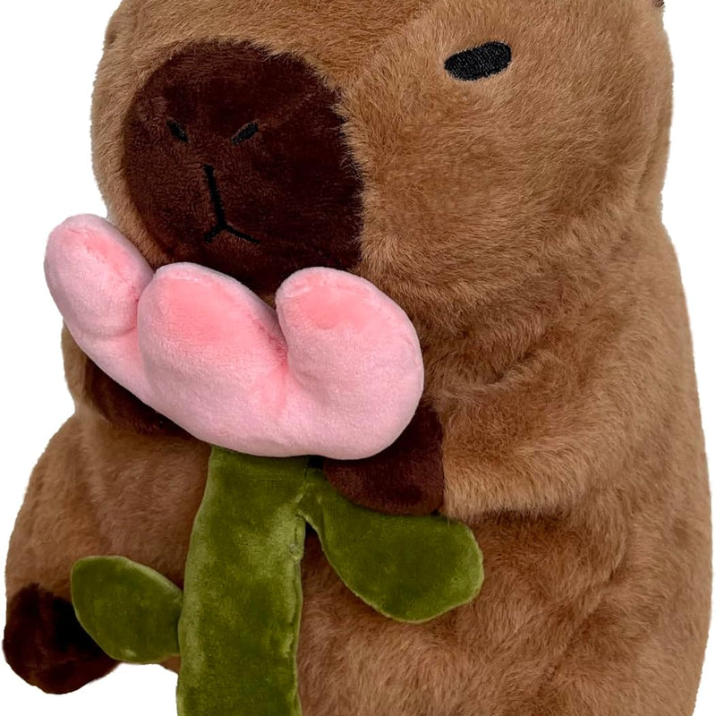 Cute Birthday Capybara Plush,12inch Kawaii Capybara Stuffed Animal Soft Stuffed Toy Birthday Gifts Party Decoration for Kids