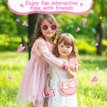 Oisacirg Play Purse with 23PCS Pretend Makeup, Princess Toys for Girls 3-12 | Crossbody Bag, Phone, Wallet, Sunglasses, Makeup for Princess Role Play, Birthday, Mom-Daughter Fun, Multi-Scene Pretend Play