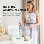 Momcozy New Modular Nesting 4 in 1 Compact Bottle Sterilizer and Dryer | Space-Saving Design, 6 Bottles Capacity, for Breast Pump Parts & Newborn Essentials, Drying Rack Included, for New Parents