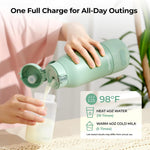 Momcozy Portable Bottle Warmer for Breast Milk, Baby Travel Essentials | Fast Heating with Nutrients Preserved, Precise Temp Control, Dual Heating Modes for Breast Milk & Water, 17OZ Large Capacity