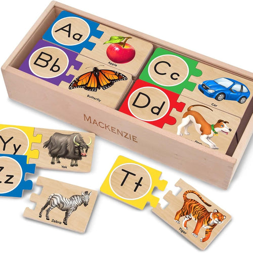 Melissa & Doug Self-Correcting Alphabet Wooden Puzzles for Kids Ages 4+