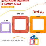 Coodoo Upgraded Magnetic Blocks for Learning STEM Toys Compatible with Major Brands Building Blocks