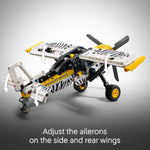 lego technic bush plane toy 42198 buildable airplane model with spinning propeller and 4-cylinder piston engine ages 8+