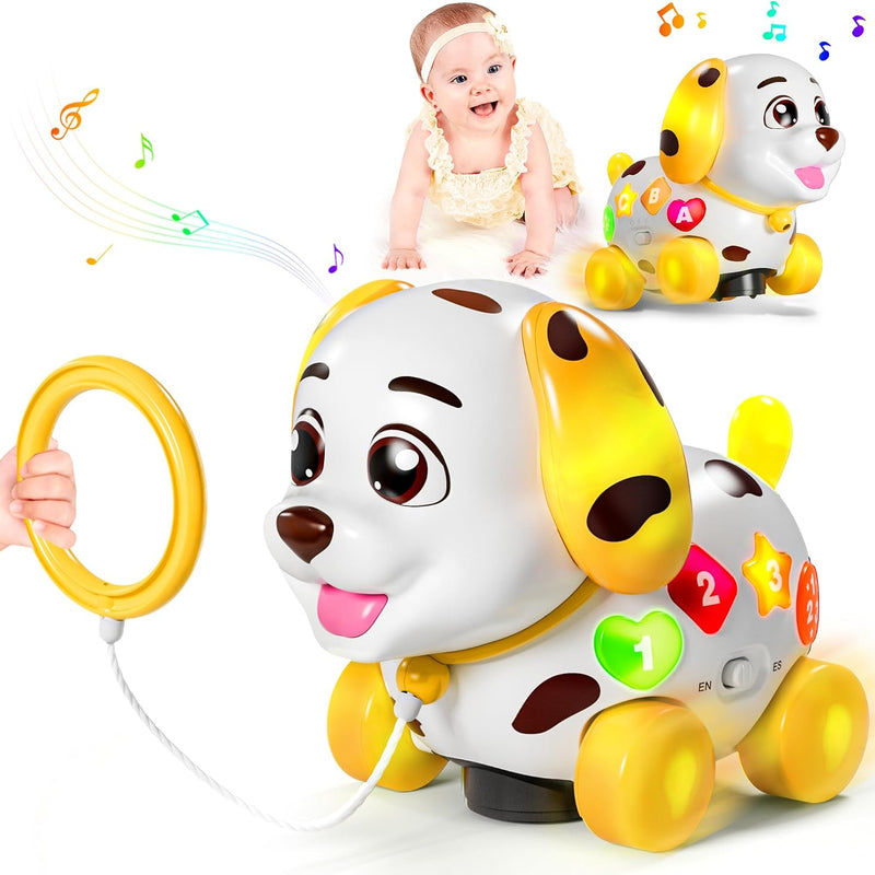 ToddlerCley Musical Puppy Toys for 1 Year Old Girl Gifts, 1st Birthday Girl Gift, Bilingual Learning Baby Toy 6-12-18 Months with Sound & Lights, Educational Toy for 1 Year Old Boy Present