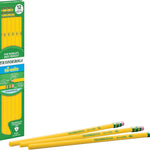 Ticonderoga Tri-Write Wood-Cased Pencils, 2HB Soft, Yellow, 12 Count