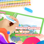 5-Pack Reusable Water Coloring Books for Toddlers, Mess-Free Portable Educational Doodle Toys