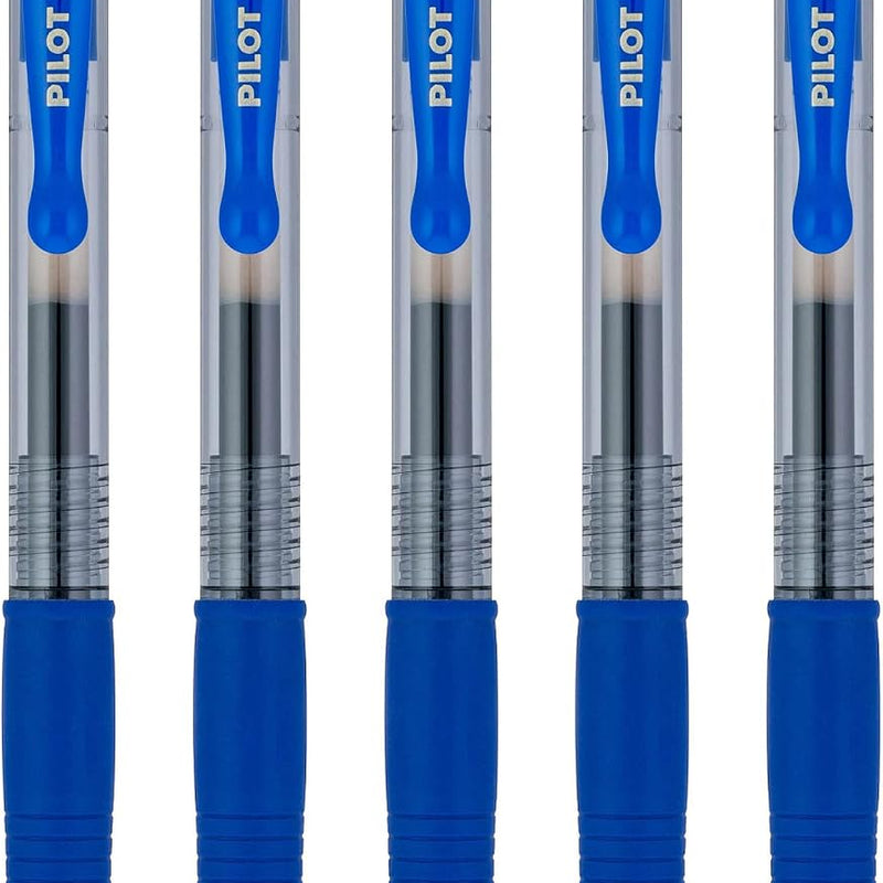 Pilot G2 Premium Gel Roller Pens, Fine Point 0.7 mm, Blue Ink Pens Fine Point, Pack of 5 - Ideal for School, Journaling, and Office Writing