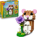 lego creator 3 in 1 cute hamster with flower building toy for kids ages 7+