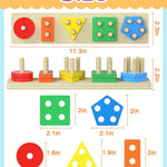 Tonberless Montessori Toys: Safe, High-Quality Wooden Puzzles and Sorters for Toddlers 1-3 Years