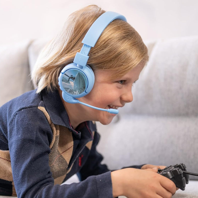 Made for Amazon Bluetooth Kids Headphones with Boom Microphone | Blue
