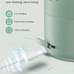 Portable Bottle Warmer for Travel, Fast Heating for Breast Milk & Water, 17 Ounces, Long-Lasting Battery, Ideal for Outdoor Use & Baby Shower, Light Green