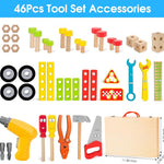 kids tool set toy with drill, stem montessori toys for 3-5 years old boys and girls.
