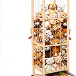 Stuffed Animal Storage with Toys Tray, 57In Large Wooden Stuffy Plushies Storage Holder Extra Large Capacity Stuffed Animals Zoo Organizer for Toddler Rooms, Playrooms & Bedrooms