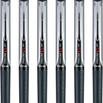 Pilot Precise V5 RT Refillable & Retractable Rollerball Pens, Extra Fine Point Pens 0.5 mm, Black, Pack of 6 - Ideal for School, Journaling & Office Writing