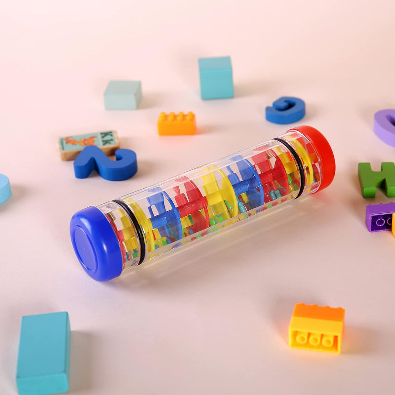 TDOCK 2 Pack Rainmaker Rain Stick Musical Instrument for Babies, Toddlers and Kids, 8 Inch Rainfall Rattle Tube Rainstick Shaker Toy