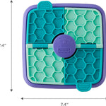 Outward Hound by Nina Ottosson Lick N’ Flip Level 1 Dog Puzzle Toy, Lick Mat & Slow Feeder – Non-Slip Base Beginner Enrichment for Small & Medium Dogs, Holds 1 Cup Wet or Dry Food, 7.4" x 7.4"