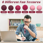 Silicone Magnetic Balls, Fidget Toys for Adults & Teens, 6PCS Stress Balls Sensory Toy, Quiet Magnet Desk Fidgets with Textured, ADHD Anxiety Relief Items, Fun Stocking Suffers Gifts (Red)