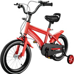 14 Inch Kids Bike for Boys and Girls with Training Wheels, Adjustable Height, Multiple Colors