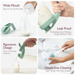 Momcozy Breast Milk Pitcher, Glass Storage Container Wide Mouth, 32oz Green | Heat-resistant Glass, No Leak Sealing, Breastmilk Fridge Storage, Baby Formula Pitcher, Easy Clean, Multipurpose Use