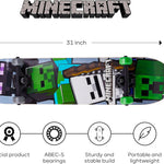 31 inch Maple Wooden Cruiser Skateboard with ABEC 5 Bearings for Kids and Teens